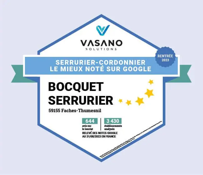Certification Bocquet Serrurier Certification Bocquet Serrurier